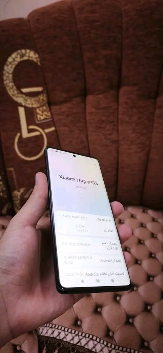 ‎ ﻟﻠﺒﻴﻊ: رﻳﺪﻣﻲ ﻧﻮت 14 ﺑﺮو – ﺳﻌﺔ 256GB  
 اﻟﺠﻬﺎز ﻧﻈﻴﻒ ﺟﺪ  
 ﺑﺪون ﻣﻠﺤﻘﺎت 
اﻟﻜﺎﻣﺮه اﻟﺨﻠﻔﻴ�‎ ديوانية, القادسية


**إذا كنت صاحب هذا الإعلان وتريد حذفه لأي سبب، رجاءا أرسل رسالة إلى الدعم الفني**