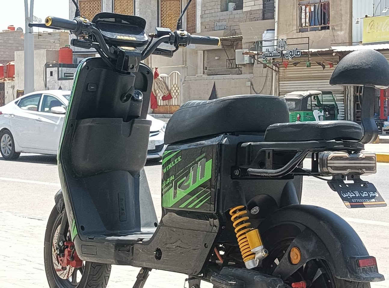 دراجة R11 شحن مستخدمه جديدة
دراجة r11 جديده اشتريتها بداية محرم للمجالس 
دراجة كفالة عامة من بطارية من تاير من كلشي تمشيك 45 كيلو ب الشحنه الوحده شحنها يطول اقل ال4 ساعات كامل 
@إشارة 
تجي تشوف الدراجه وتفحص وبخدمتك 
رقمي *********** مكاني بصرة حيانية وبخدمتكم 
السعر تجي تشوف و تفحص وسهلة
