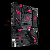 لوحة الأم ASUS ROG Strix B550-F Gaming هي لوحة أم متطورة بتنسيق ATX مص...