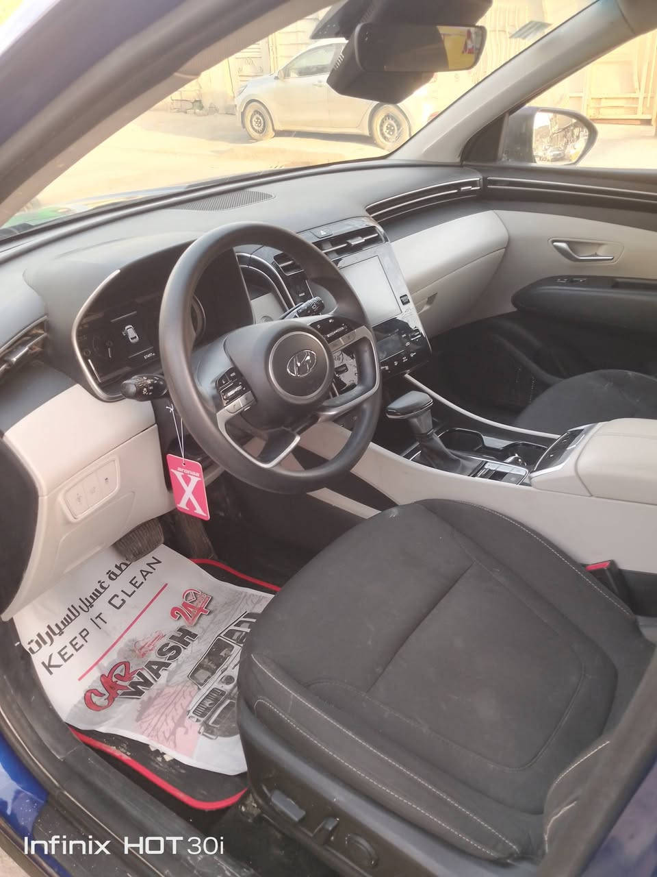 ( للبيع فقط)
توسان موديل 2024 وارد امريكي
دخول  جديد ( بدون رقم) بدون لا شواصي ولا لغود راديتراته ودعامية بلادية  
الموصفات نص فول 
  
🔹كشنات قماش 
🔹هاند بريك بصمه
🔹بصمة تشغيل + بصمة ابواب  
🔹شاشه ايباد كبيره الحجم + تبريد شاشه
🔹محرك 2500 + انظمة متعدده للقياده

مكاني بغداد 
واتساب او الاتصال ***********
