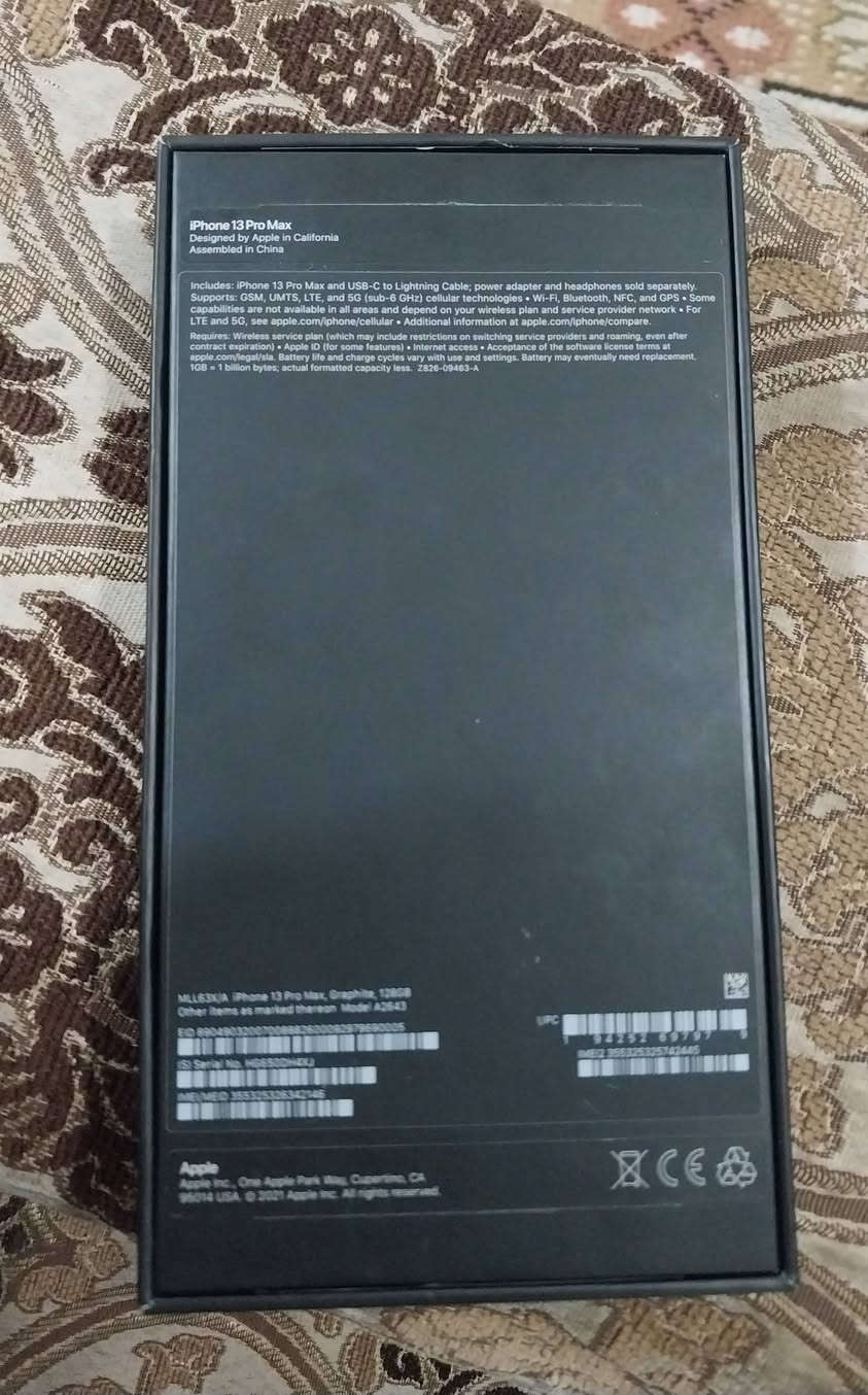 سلام عليكم ايفون 13برو ماكس ذكره ١٢٨ الون زيتوني نضيف البطاريه ٧٥ 
السعر 575 وبي مجال العنوان ناصريه مركز رقم الموبايل
***********
