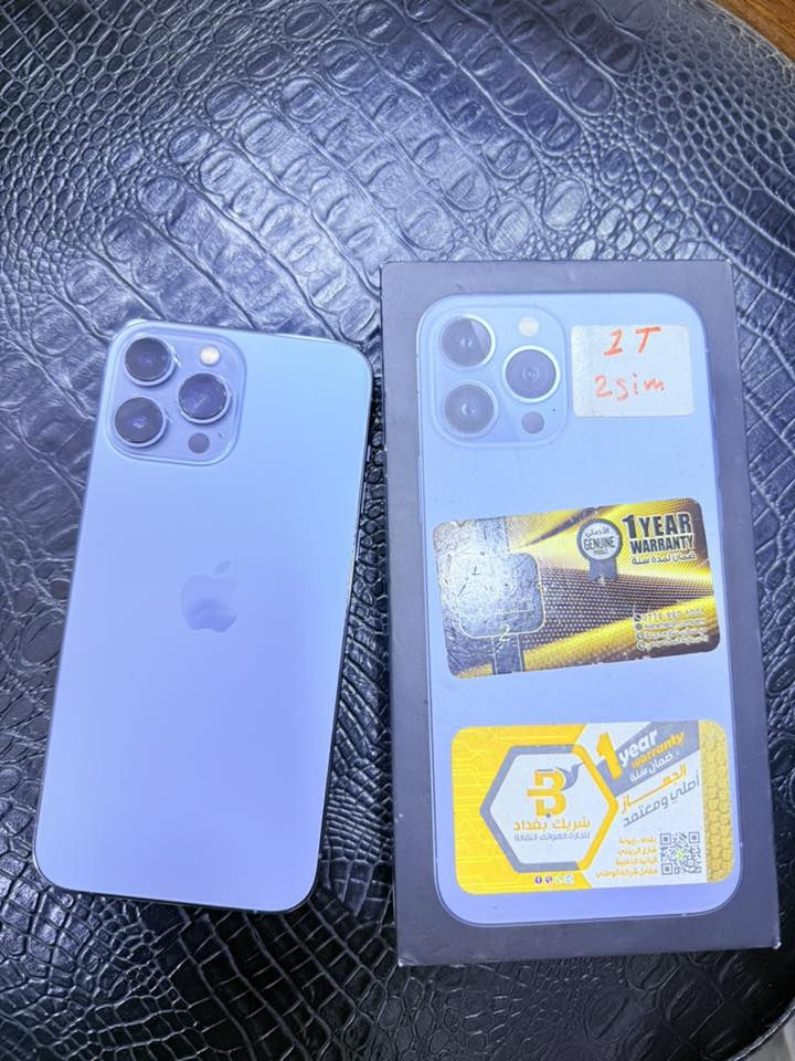ايفون 13 برو ماكس  ذاكره 1 تيرا  (1028گيگا)
دبل شريحه ‼️
بطاريه 85 الجهاز
 نهائياً ما مفتوح و مكفول من كلشي 
عندي توصيل لكافه المحافظات 
مكاني ميسان العماره 
سعره نهايته ب900 الف 
***********
واتساب
