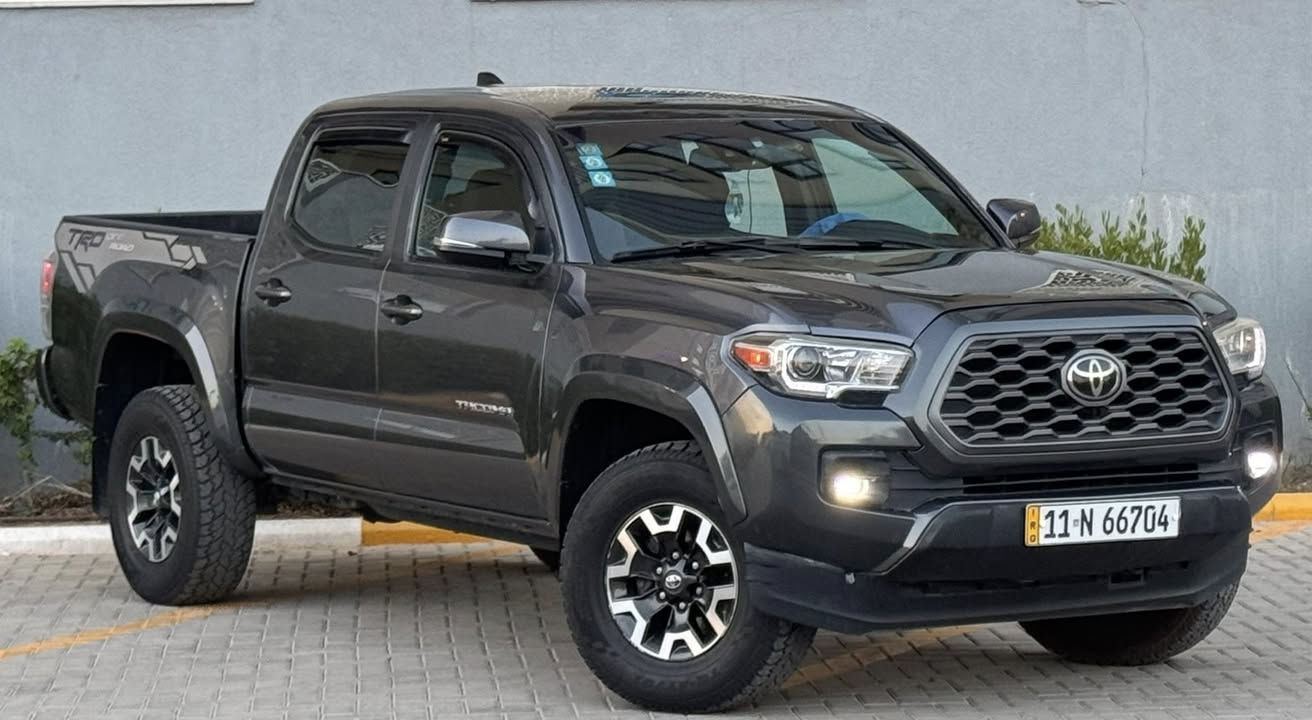toyota tacoma  2021
تاكوما تي ار دي sr5 2021 ماشية 108 كيلو متر باب طويل بدي قصير المرغوب حادثه من امريكا بنيد وبيها قطع رش كلير من امريكا شرط مكفوله لغد شاصي مواصفات :
-محرك 6 سلندر 3500
-فوريل مع انظمة قيادة
-تغشيل عن بعد
-بصمة ابواب مع بصمة تشغيل
-تبريد بيانو منفصل
-رادار امامي مع جانبي
-شاشة مع كامرة خلفية 
-شاشة معلومات وسطية
-حساسات خلفية
-شاحن لاسلكي
-تحكمات ستيرن 
-جامة بدي كهرباء مع اضائة خلفية
-اشاير بالمرايات
-كرسي كهرباء
-منظومة زينون عالي وناصي
رقم بغداد باسمي هزة وارقام وسنوية جديد سيارة جديده جدا بدون برغي نقص مكاني بغداد حي الجهاد سعر 188 وبيها شي بسيط 
***********
