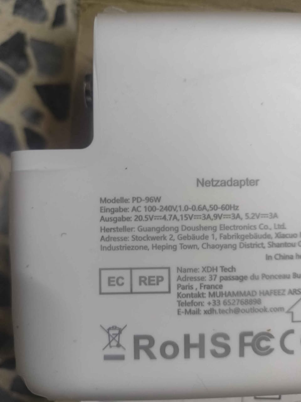 شاحنة ماك بوك 96 واط تايب سي ....
MacBook Pro Charger 96W ....

USB-C to MagSafe 3 

شاحنة كوبي ولكن تعمل بكفاءة عالية لاجهزة الماك بوك بكل انواعها .. 

تشحن كيبل تايب سي ..
وكيبل USB-C to MagSafe 3

جديدة غير مستخدمة..

السعر 65 الف دينار والتوصيل موجود لكل محافظات العراق.. موصل, نينوى


**إذا كنت صاحب هذا الإعلان وتريد حذفه لأي سبب، رجاءا أرسل رسالة إلى الدعم الفني**