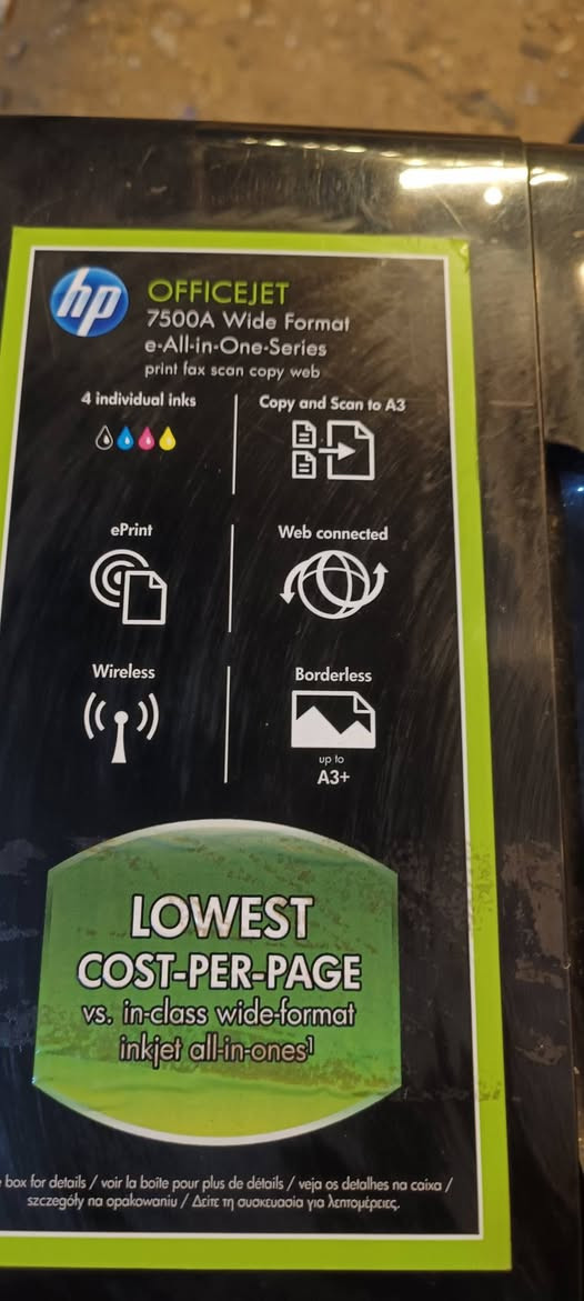 طابعه HP الحاله الخارجية ممتازه بس للأسف لا تعمل وبدون حبارات


**إذا كنت صاحب هذا الإعلان وتريد حذفه لأي سبب، رجاءا أرسل رسالة إلى الدعم الفني**