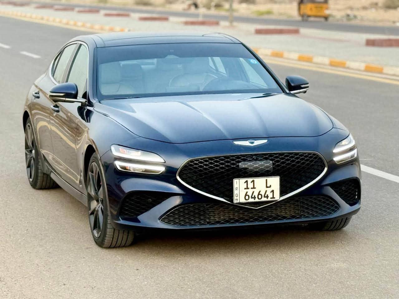 جينيسيس G70 موديل 2022
فئة بريستيج أعلى مواصفة
 *********** 

المحرك: V6 سعة 3.3 توين تيربو السعر 198 ورقه 
الدفع: خلفي
الممشى: 81ألف كم

حادث صفحت السايق 

مغلفة نانو 

المواصفات والتجهيزات:

• فتحة سقف بانوراما
• بصمة تشغيل
• تشغيل عن بعد
• كشنات ميموري سيت
• كشنات تدفئة وتبريد
• ستيرن كهربائي مع هيتر
• 5 وضعيات قيادة
Eco - Comfort - Sport - Sport Plus - Custom
• گزوز رياضي بلاد الصوت
• Auto Hold
• شحن وايرلس
• سستم سماعات Lexicon
• داتاشو
• داخل أبيض جلد بقلاوة
• سقف كنتارا شامواه
• كاميرات جانبية تظهر داخل العداد مع الإشارة
• شاشة كبيرة
• عدادات ديجيتال
• رادارات أمامية وخلفية وجانبية
• 6 كاميرات 360 درجة
• حساسات أمامية وخلفية
• نظام تحديد المسار
• دسكات بريمبو
• مرايا شفط مع إشارة وتعتيم
• لايت LED أمامي وخلفي
• دخول ذكي مع إنارة ترحيب
• قيادة ذاتية
• مثبت سرعة مع تحديد مسار
• تحذير فتح الباب عند وجود سيارة قريبة
• قطعتين تبريد
• كشن السائق حضن بوضعية Sport و Sport Plus
• ماسحات أوتو تتحسس المطر
• ترحيب شعار Genesis
• نقطة عمياء
• شفتات ستيرن
• هيتر بالمرايا

