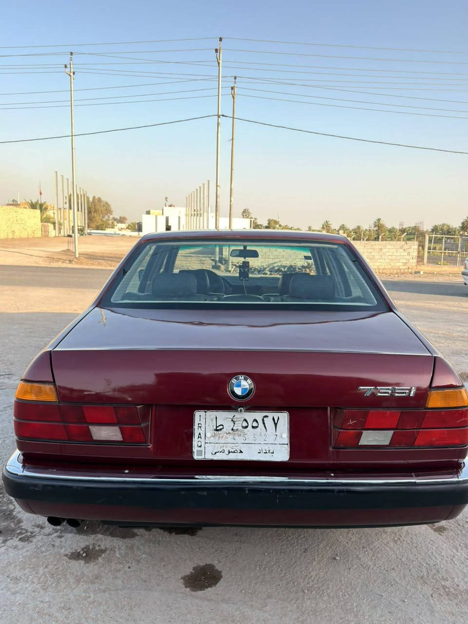 السلام عليكم بي ام  735 للبيع
موديل 1990 
رقم بغداد سنوية لل 2029 
تبريد شغال 
تخم ويل وتاير 
 بجم عريض
غرفة خير من الله 
جاهزة كل نقص ماكو 
لسعر 68 وبيهة مجال 
لرقم ‏‪***********‬‏
‏‪***********‬‏
مكاني ديوانية
