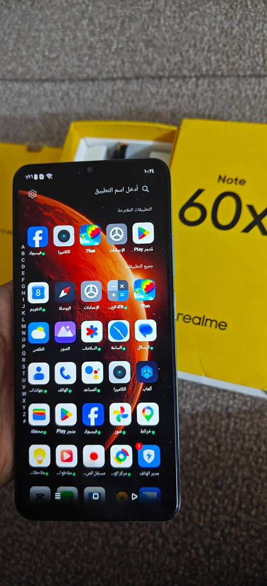 ريلمي نوت 60X
جهاز نضيف ملحقات كاملة
الشاشة : هيرتز 90Hz
البطارية : 5000 ملي امبير+شحن سريع  
الذاكرة : 128 / جيجابايت رام 8
مقاوم للماء والغبار 
السعر 135 شراي خاص 
او واتساب ***********
