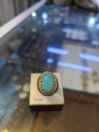 خاتم فيروز نيشابوري مطعم دايرين الماس وداير ياقوت افريقي شغل درجه اولى...