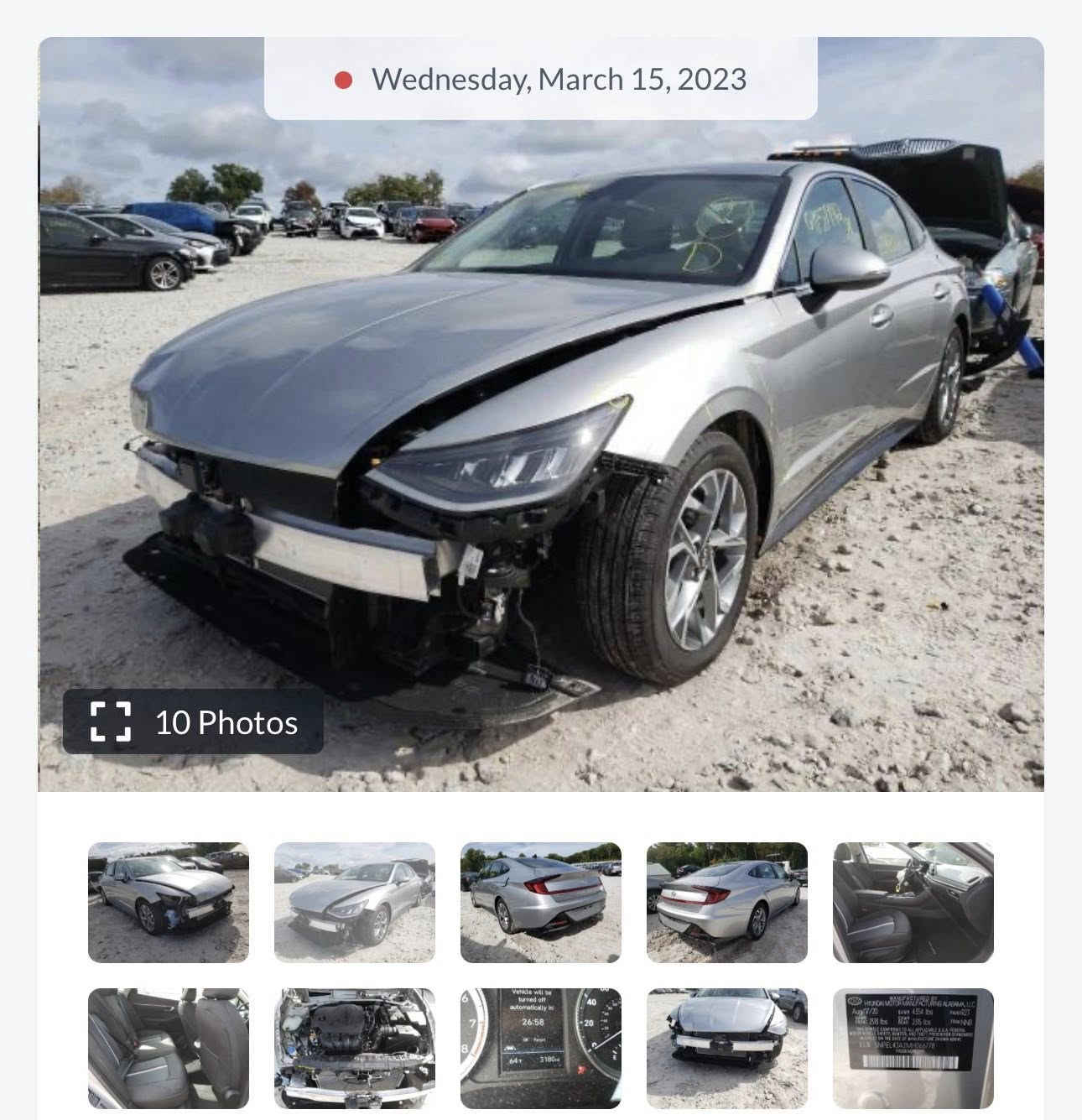 سوناتا امريكي مديل 21 ماشيه 90 الف كيلو
فول عدى الفتحه
حجم المحرك 2،5 
حادث امريكة مرفوق بالصور ماواصل للشاصي 
بل عراق صار بيهة طقتين بسيطة موضح بل صور

رقم اربيل سعر 160

للتواصل ***********
