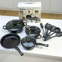 طقم قدور ١٣قطعة • غير لاصق • مع ٦ أدوات