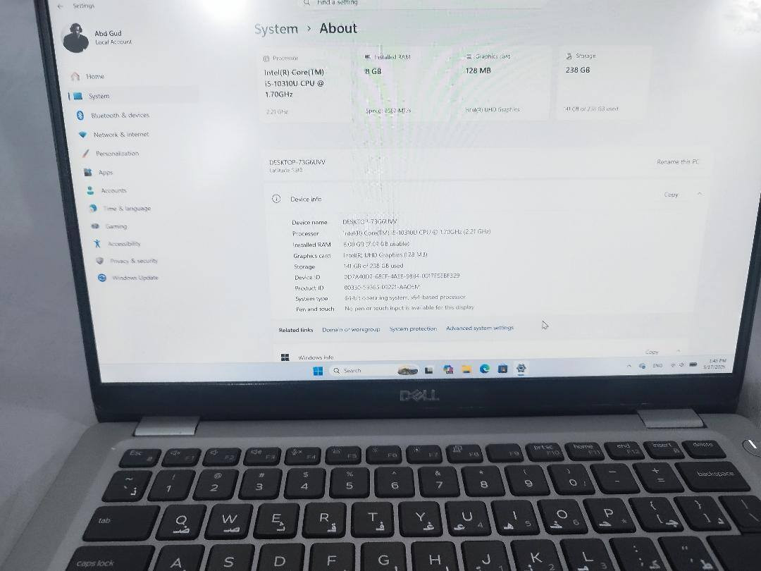 السلام عليكم لابتوب Dell latitude 5310
جيل 10  i5 gen
RAM 8gb

شاشه 13in  full hd
بطاريه 6 ساعات تشغيل
الابتوب نضافة 99٪  مكفول من اي عطل او خلل
سعر 340 الف وبي مجال متوفر توصيل


**إذا كنت صاحب هذا الإعلان وتريد حذفه لأي سبب، رجاءا أرسل رسالة إلى الدعم الفني**