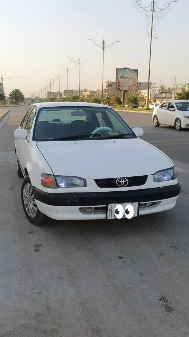 كورلا موديل /١٩٩٦ بزون
رقم بغداد انكليزي باسمي 
هزه جديدة ///تحويل مباشر 

منظومة بانزين جديدة نوزلات بلكات واير بلكات حساسات كامله شغاله فيتبم نوزلات جدد 
باتري جديد
 
محرك لاتنقيص ولا تبخير 

صبغ كم قطعه حزام حزام بس ابيعلك( عام )
تبريد شغال ❄️
حدادية حلوة 
دوشمه جديده
كهربائيات  شغاله

*********** / كربلاء المقدسه
