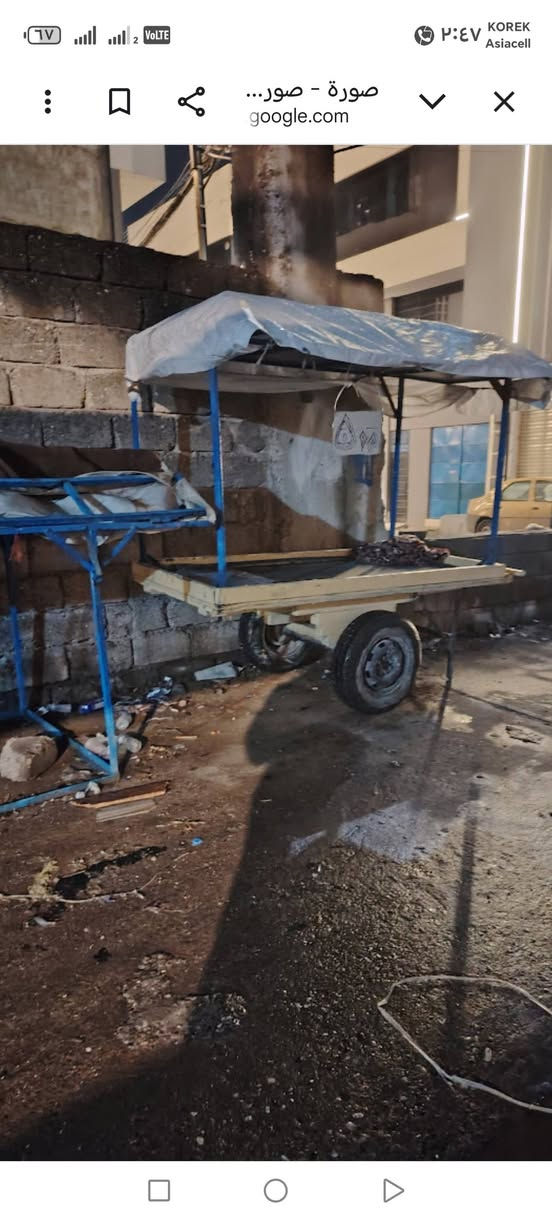 عربانة للبيع في الموصل الايسر كراج الشمال زائد ميزان ابو الساعة السعر 130 قفلها رقم الموبايل ***********
