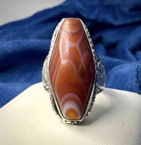 جزعة حمرة • فضة عراقية • صياغة يدوية