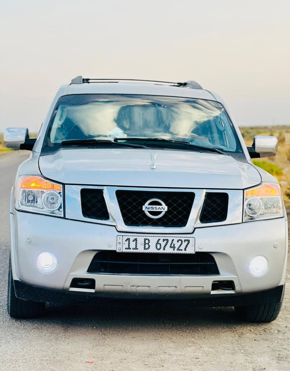 ارماده نيسان، 2009 جاهزه من كل الجوانب ب اسمي رقم بغداد  انكليزي، سنويه،جديده 
فور ويل، 
مري شفط
تحكم ستيرن
جنطه شفط+كشنات تحكم كهربائي +مساج بلكشن 
حساسات الكل شغاله  
مضخم صوت،  
مسجل 6قرص  +كاسيت،
كامره خلفيه
غرفه جديده شغل سليمانيه
حداديه جديد
تخم تاير
مكينه وگير، جديد بمعنى الكلمه
اما بلنسبه للگشر ضربته كلير عن الجراد، وبعد بيه مواصفات ،
السياره جديده، وشكل حلو،  السعر 122،الله شاهد متعوب عليه،اي استفسار اتصل علي رقم ***********
