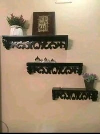 رفوف خشبية • طقم ثلاثي • جودة عالية