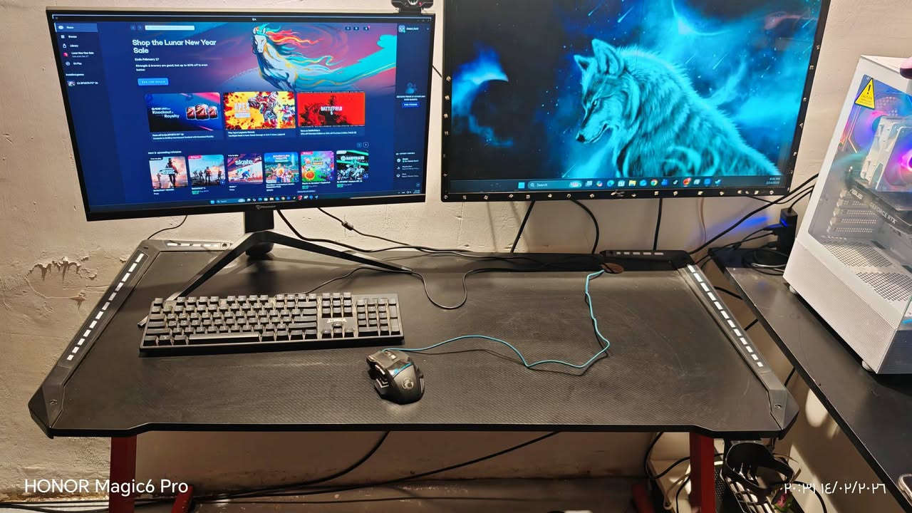 C15 14400F H610 RAM 16 SSD
1T PSU 650W RTX 3050 6GB 
ASUS CASE 4 FAN LED 27 2K 
180HZ KEY + MOSE+HED UPS 
1200
مكاني بغداد المعامل ***********
مكلف للنشر ما اجاوب خاص ابد
