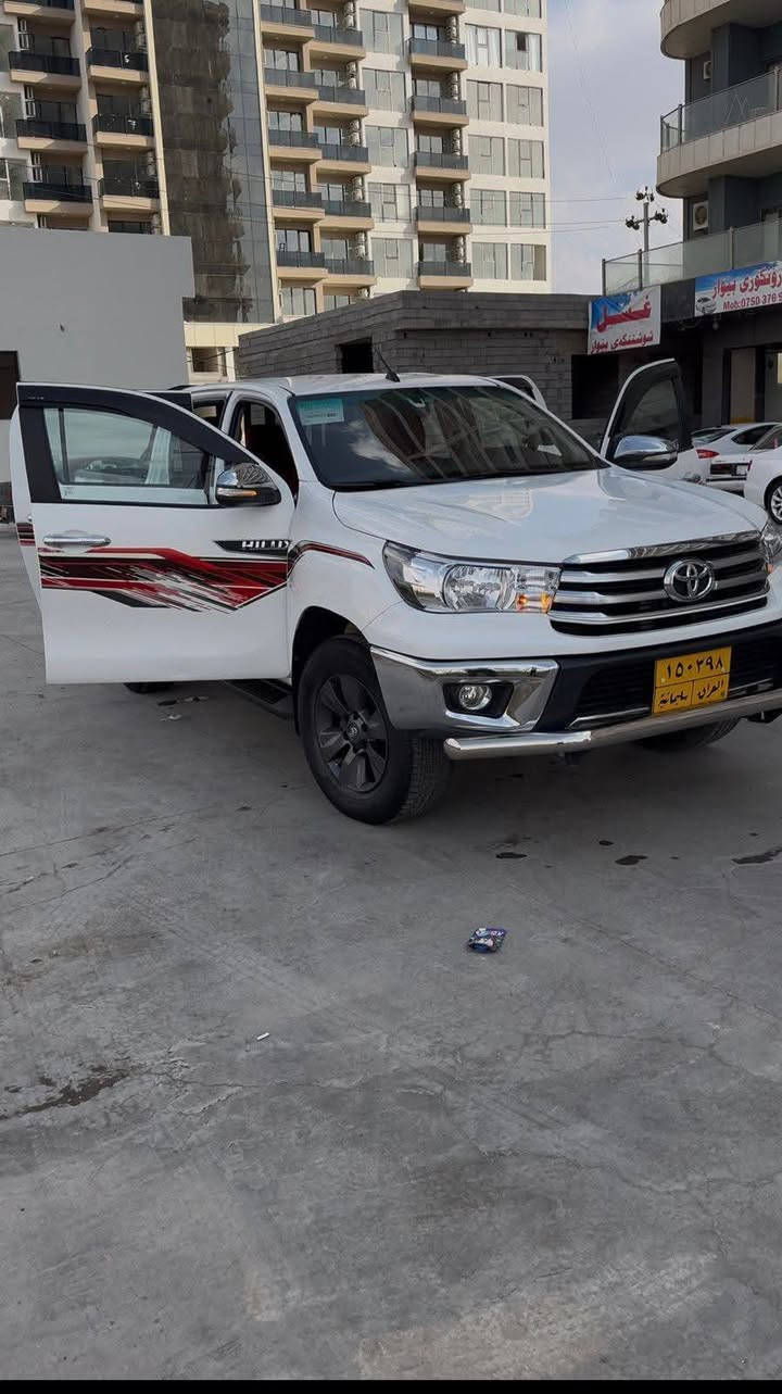 تويوتا هايلوكس 2016 گير توماتيك  
شه ريكه ي سه يد نه هروو
 ١٠ پارچه ره ش له سه ر سا خي
 گير مه كينه  ته قه ره قه
 هه مووي به شه رت
 مه كينه برغي با نه دراوه

سعر لە کۆمێنت داوابکە ڕاستەخۆ بۆت دیت 📩 

 ٤ تايه ي نويي له ژيره زور بي كيشه و بي مه سروفه
سه نه وي ره قه م نويه تا ٢٠٢٨

ژمارەی خاوەنی 
***********
