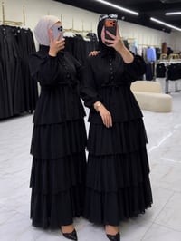 ⁨	فستان شيفون طبقات  السعر 25 القياسات خاص -46-48-50-52-54-56 للحجز  و...