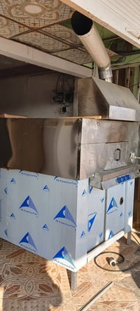 فرن لحم بعجين جديد مستعمل 20 يوم فقط استيل ثقيل حجم 140سم في160سم للاس...