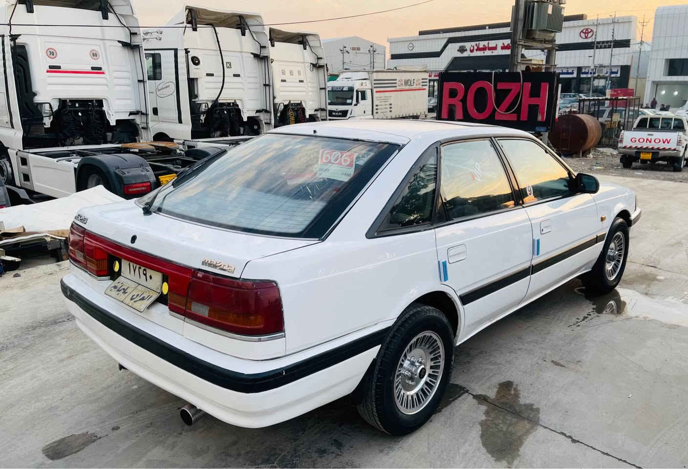 ...﷽....

....ماشاألله.... مازدا موديل ١٩٩٠ 
هةشت و بةخ گير و مةكينه بةشةرت
جام كارةبا ويل سؤپةر ،
ليدراو و رزيوى نيه و بوى مةگةرى،
سةنةوى بةسةر چووه بةشةرتى تحويل و غةرامه ، 
تندوتؤله و چركةى تيا نيه ماشاالله ،
سعر // ٤٣ 
شوين // كةلار 
***********
*********** كالار, السليمانية
