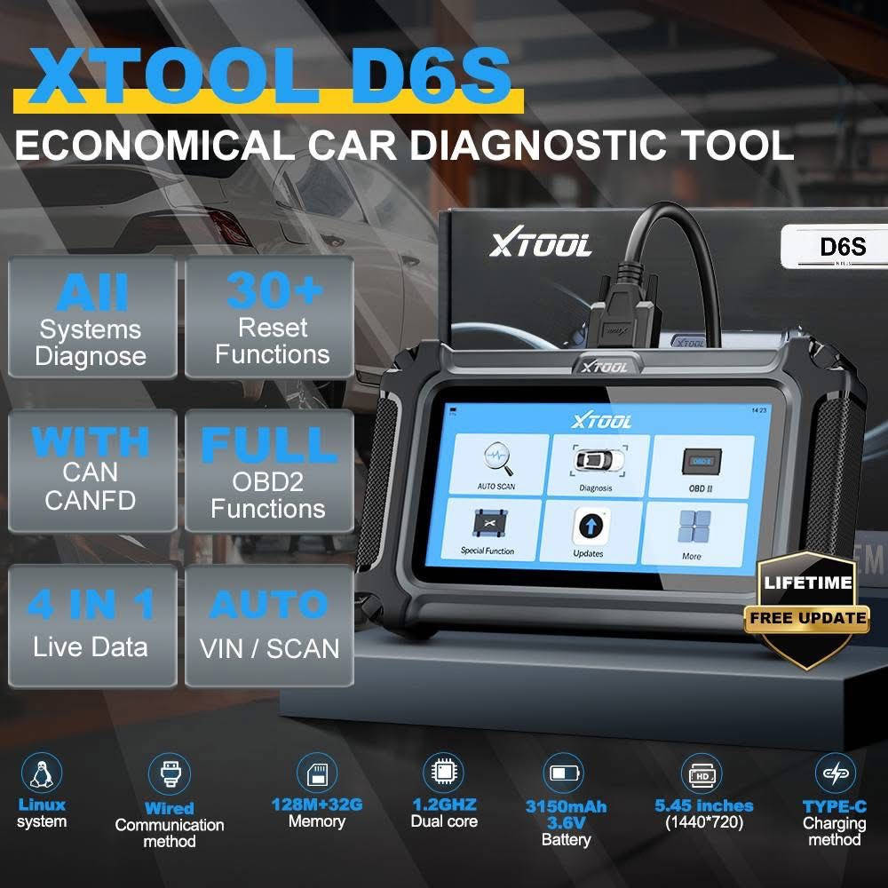 هذا هو جهاز تشخيص ذكي للسيارات XTOOL D6S.
يتميز بشاشة لمس بحجم 5 بوصات ويدعم بروتوكولات CAN FD و FCA. 
يقدم تشخيصًا لجميع أنظمة المركبات، بما في ذلك المحرك وناقل الحركة وأنظمة ABS و SRS (الوسادة الهوائية). 
يتضمن أكثر من 30 وظيفة خدمة، مثل إعادة ضبط الفرامل (EPB) ونزيف نظام ABS. 
يمكنه تسجيل وتشغيل بيانات تشغيل المركبات لتحليل مفصل للأخطاء. 
يسمح بتصدير البيانات كملف CSV ومشاركة وطباعة التقارير.


**إذا كنت صاحب هذا الإعلان وتريد حذفه لأي سبب، رجاءا أرسل رسالة إلى الدعم الفني**