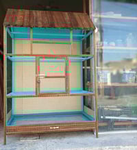 قفص متاح خشب صاج ثقيل  شغل تزكام التفاصيل  الارتفاع متر و60 العرض متر ...