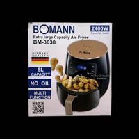 قلاية هوائية بومان BM-3038، سعة كبيرة 8 لتر، بطاقة 2400 واط. مصممة لتك...