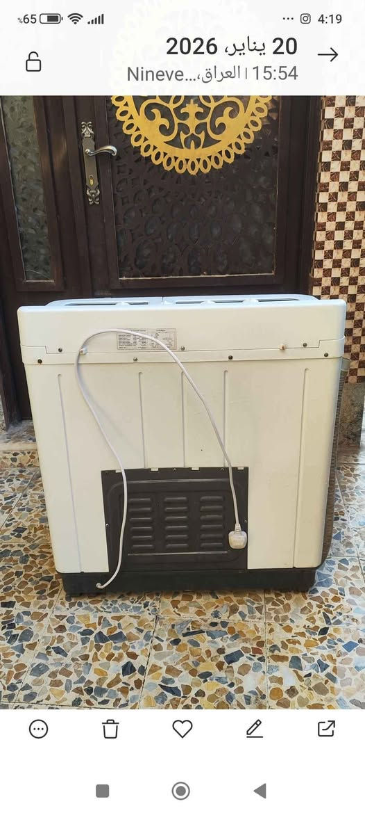 للبيع غسالة نوعيته ماركة كراني ✅ 
الحجم 10 كيلو 
كلو شغال وشرط.(وشرط النظافة).
السعر 80 الف 
مكاني موصل ايسر حي عدن 
للتواصل خاص او واتساب او *********** موصل, نينوى
