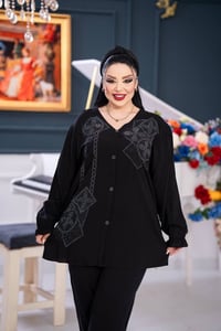كشمير • اسود • 2XL-5XL