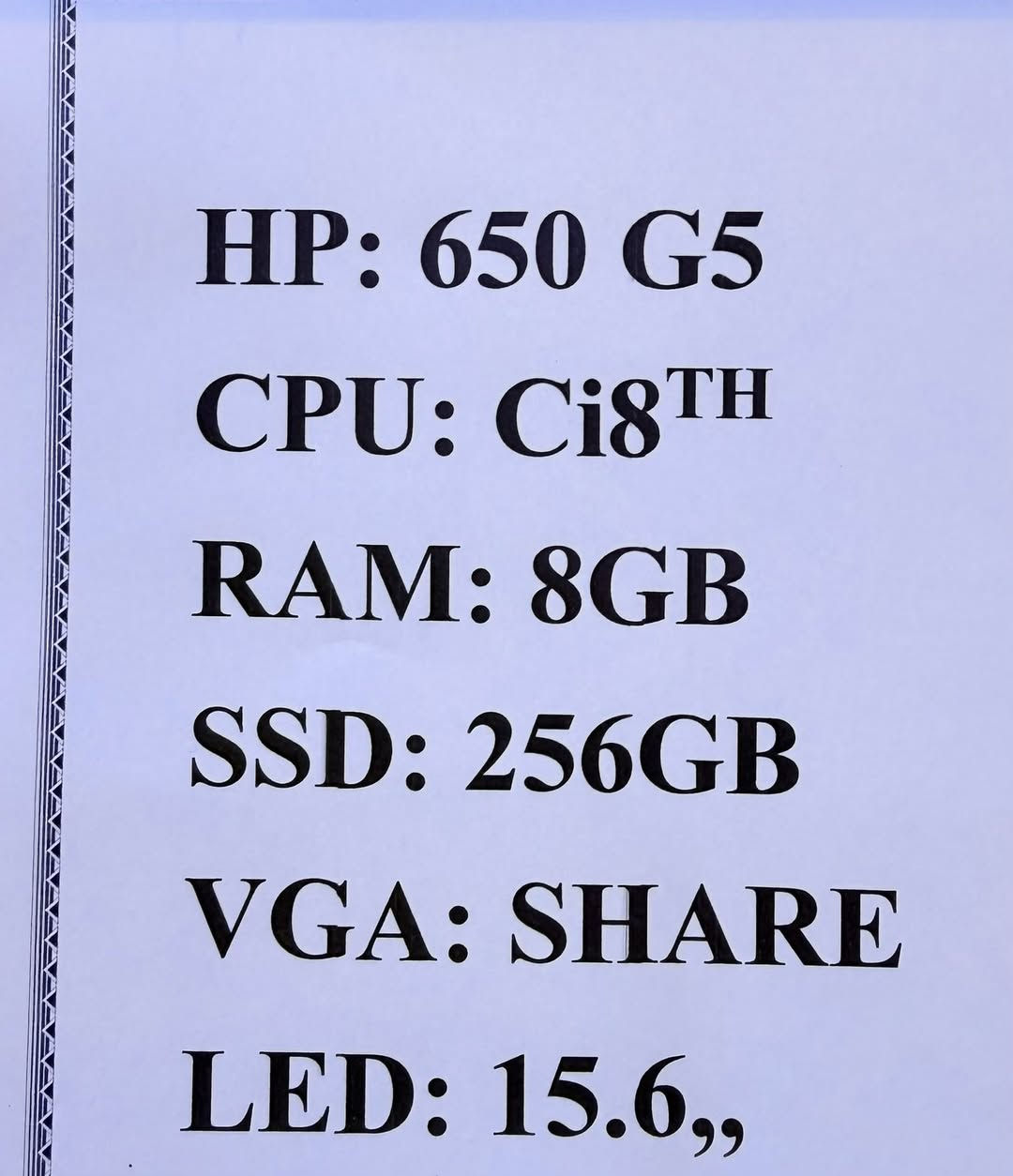 حاسبة لبتوب للبيع مع جنطه وشاحنه.  الحاسبه نضيفه السعر 400 الف بيه مجال  اليحب يتواصل عله هاذه الرقم  ***********
