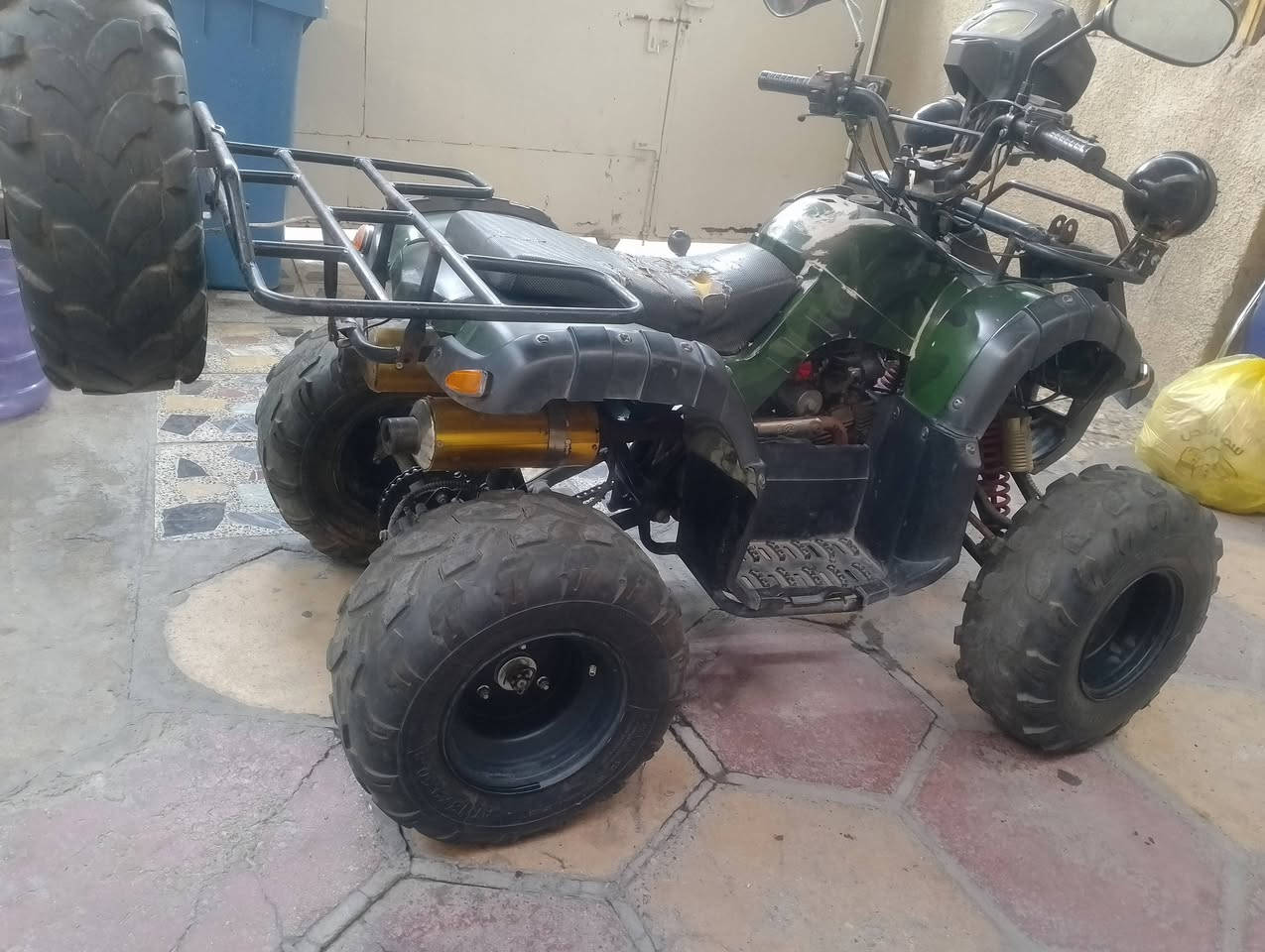 دراجه رباعيه السعر(700)وبيها مجال
CC  125
كير ومكينه وكهربائيات كلها نضيفه وجاهزه
مكان  حي الجهاد
رقم  ***********
