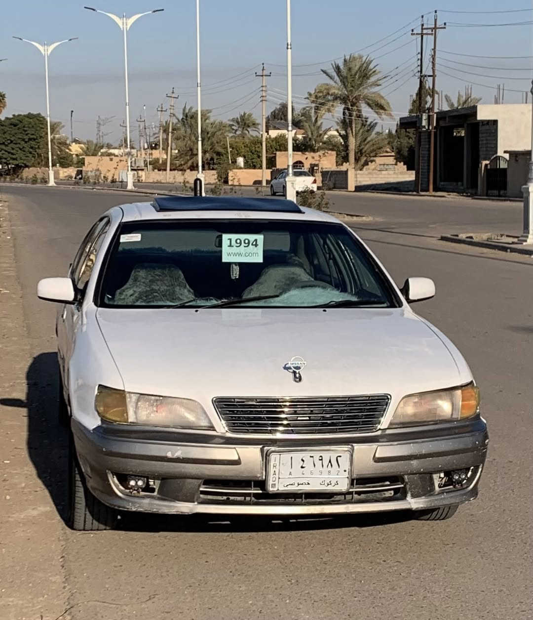 السلام عليكم
للبيع او مراوس حسب القناعه 
نيسان مكزيما موديل ١٩٩٤
رقم كركوك بيها بطاقة بانزين 
شرط التحويل 
غرامات مصفره
گير محرك كامري شرط 
صدر الامامي جديد 
الصدر الخلفي نص عمر 
تايرات فوك النص عمر 
مسجل شغال 
غرفتها جديده 
٤ بطاين بوب جدد 
سقفيه جديده 
ارضيه جديده 
مصبوغه حزام جماليه فقط
مابيها حادث ولاخياس 
كهربائيات شغاله 
جوم كهربائي 
سياره مال جنااي خير من الله 
السعر ٢٩ وبيها مجال قليل 
للاستفسار 
***********
***********
