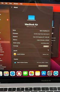 ماك بوك اير 2018 كلشي موضح بلصوره  السعر 400الف وبيهه مجال بسيط  فقط ش...