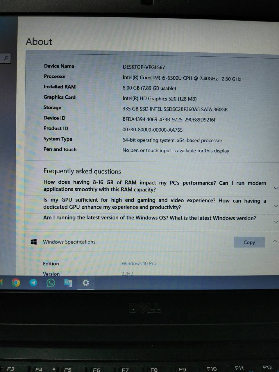 لابتوب للبيع
Dell Latitude E5470

المواصفات:
• معالج Intel Core i5
• شاشة 14 بوصة
• رام: (8غيغا)
• هارد: (SSD)
• البطارية جيدة
• الجهاز نظيف ويعمل بدون أي مشاكل
• الشاحن الأصلي موجود مع الماوس بلوتوث

مناسب للدراسة والعمل والبرامج المكتبية.

السعر: (200الف فقط)

للتواصل ***********
