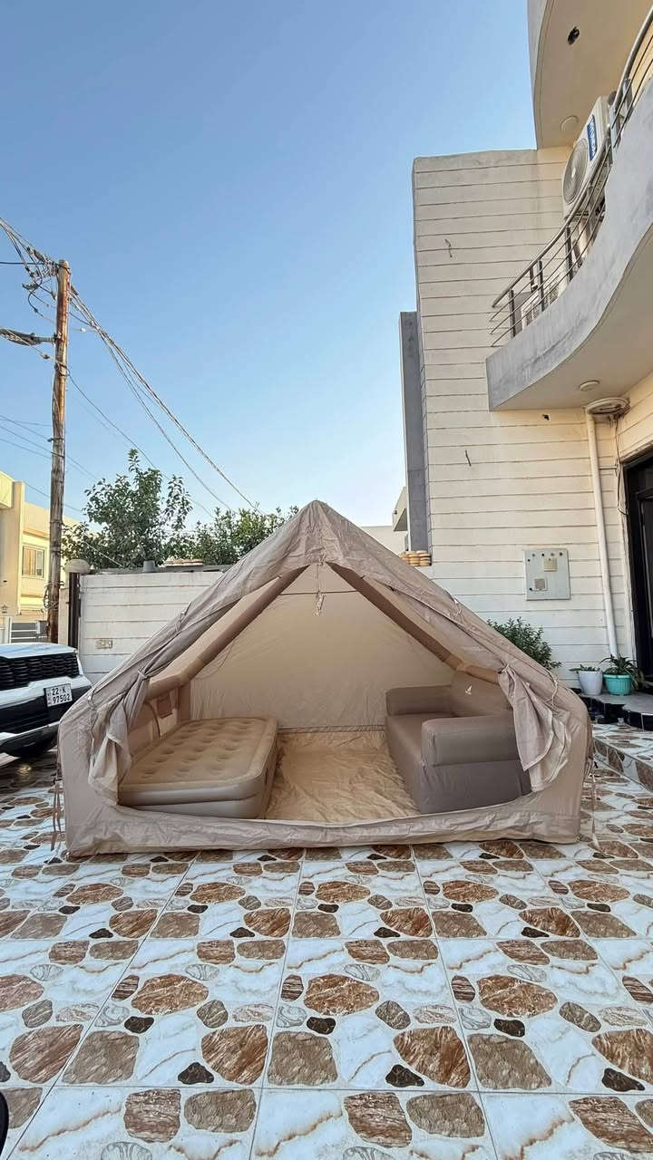 #متوفر خيمه  نفخ  ماركه اوربي  القياس طول 3متر والعرض 2متر وارتفاع  2متر  نوع القماش اكسفورد  ملحقات بمب يدوي جنطه وحبال وسكك  السعر ٢٠٠ الف للحجز والاستفسار التواصل على الواتس اب ***********
