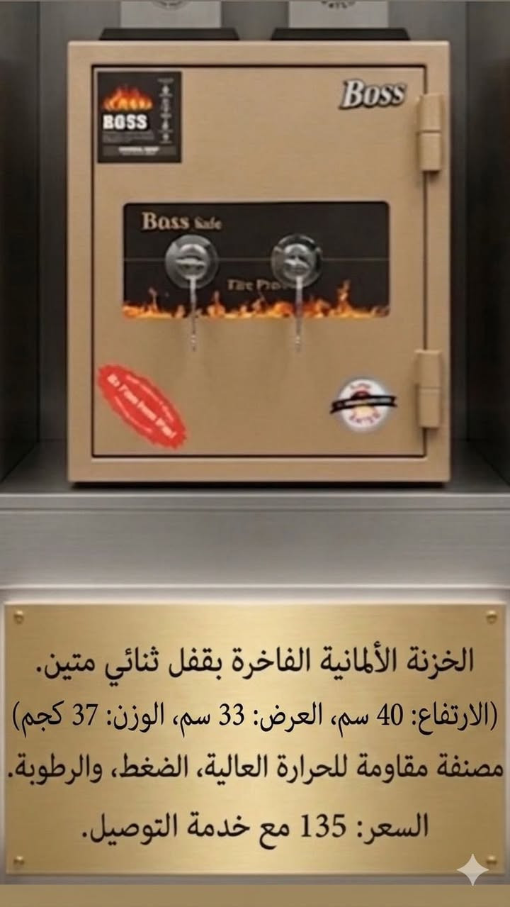 قوه القاصات💯
�💰 عندك فلوس؟ ذهب؟ أوراق مهمة؟ وحتى “الحديدة” تحتاج مكان محترم؟
إحنا الحل 😎🔐

قاصات وخزنات ضد السرقة، ضد الفضوليين، وضد ذاك القريب اللي كل ما يزورك يقول:
“وين مخبي الفلوس؟” 😂

✔️ تخزن ذهبك
✔️ تحافظ على أوراقك المهمة
✔️ مكان آمن للمسدس والمقتنيات الثمينة
✔️ أحجام وأشكال تناسب البيت والمكتب والمحلات
والأهم 👇
🚚 توصيل لكل المحافظات
🔍 وشرط الفحص قبل الاستلام… لأن الثقة مو بالكلام، الثقة بالفعل 💪

لا تخلي فلوسك نايمة بالدولاب بين الملابس 😅
📩 راسلنا هسه واحجز خزنتك قبل لا يسبقك غيرك
***********

