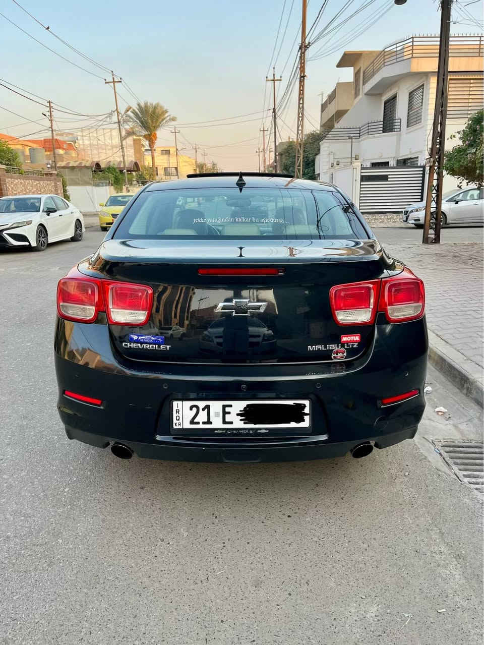 السلام عليكم 
ماليبو  2013 LTZ فول مواصفات خليجي
رقم جديـد
مكينه تنفس طبيعي 4سلندر 2400 اقتصادي 
سقف سلايت
مريه شفط 
شاشه قاصه 
كشن جلد كهربائي 
داخل كريمي 
الصبغ { جاملغ سكن امامي نصف صبغ } {جاملغ سايق نصف صبغ } فقط
بدون دواخل بدون ايرباك (شرط ) 
مكينه مفتوح بدون اي عيب 
سعر 102 مجال بسيط  
مكان كركوك 
تلفون *********** كركوك, العراق
