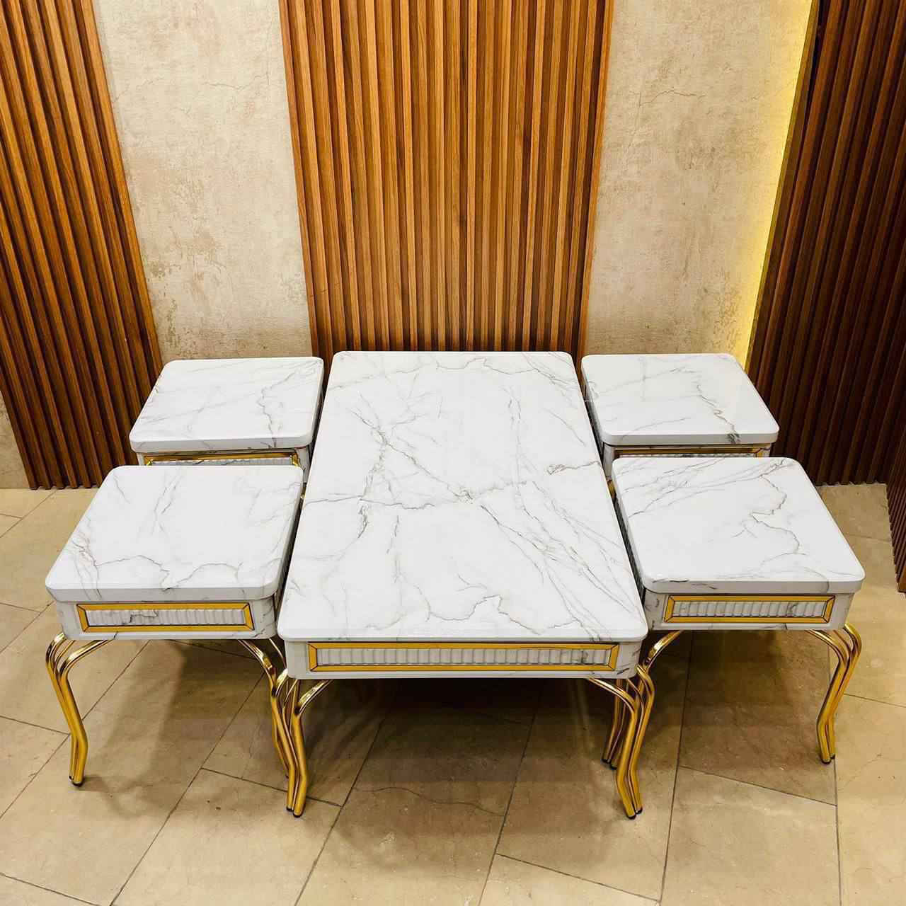 طبله 4+1 سطح خشب رجل معدن طلاء ثابت 
قياس الطبله الكبيره 110*65
قياس الطبله الصغيره 40*40
ارتفاع الطبله 45 سم


**إذا كنت صاحب هذا الإعلان وتريد حذفه لأي سبب، رجاءا أرسل رسالة إلى الدعم الفني**