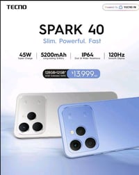 تكنو سبارك 40 • ٢٥٦/٨ • بطارية ٥٢٠٠