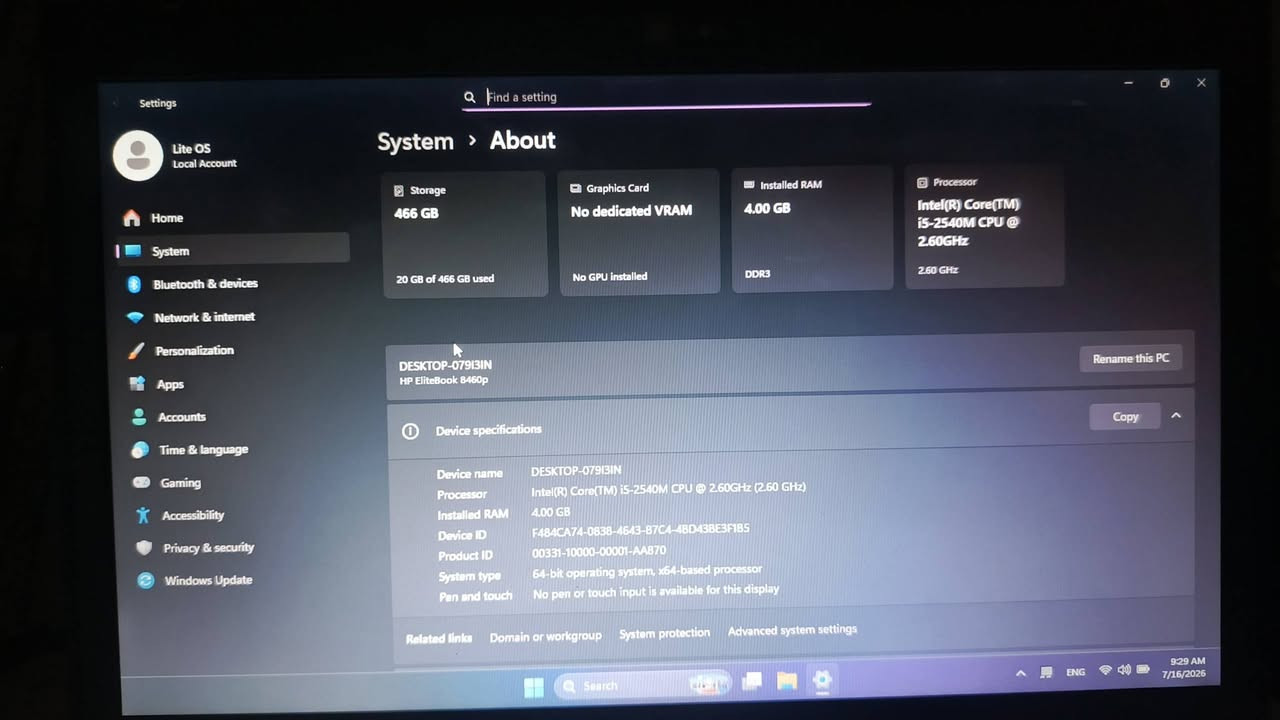 لابتوب نوع hp بحاله جيده المواصفات مذكورة بالصور السعر ١٢٥ رام 4gb  الهارد ٥٠٠gb المعالج cori5 للاتصال ***********
