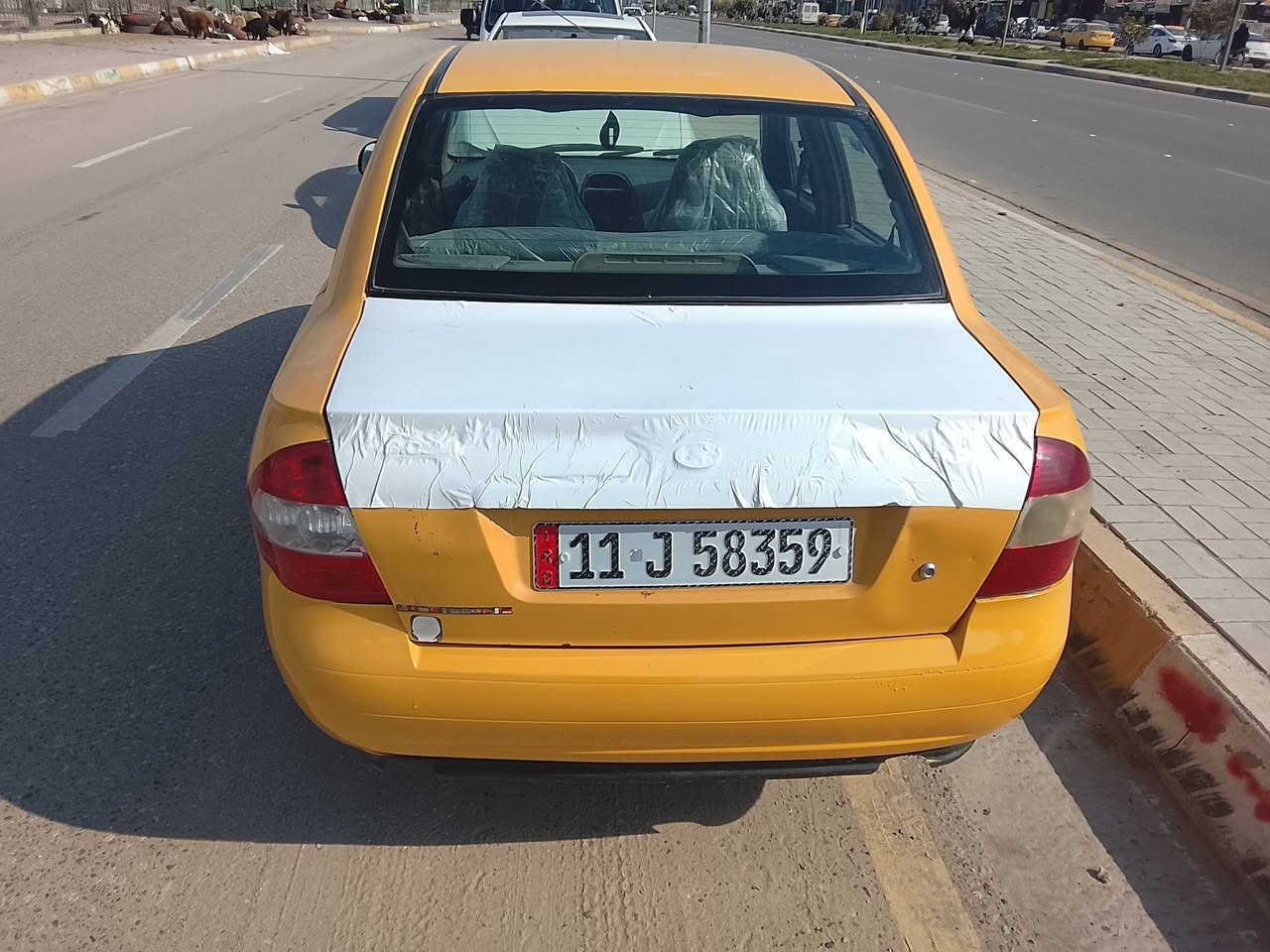 سلام عليكم طيبه للبيع موديل 15 مكفولة من الضربه وتبديل وصبغ محرك وكير وحداديه مصفره هيه وغرامات رقم نكليزي مكان كربلاء سعره 35.      ***********
