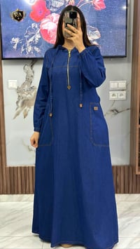 جلابية جينز • كاجوال مريحة • مقاسات M-XXXL