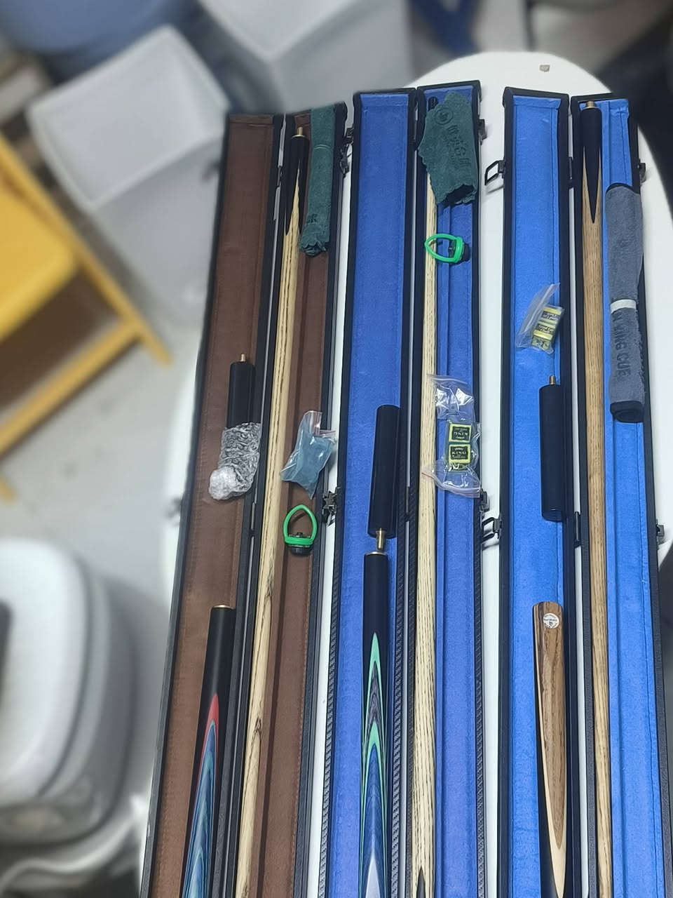 متوفر 3 قطع سنوكر اصلي مختم مع ملحقاته


**إذا كنت صاحب هذا الإعلان وتريد حذفه لأي سبب، رجاءا أرسل رسالة إلى الدعم الفني**