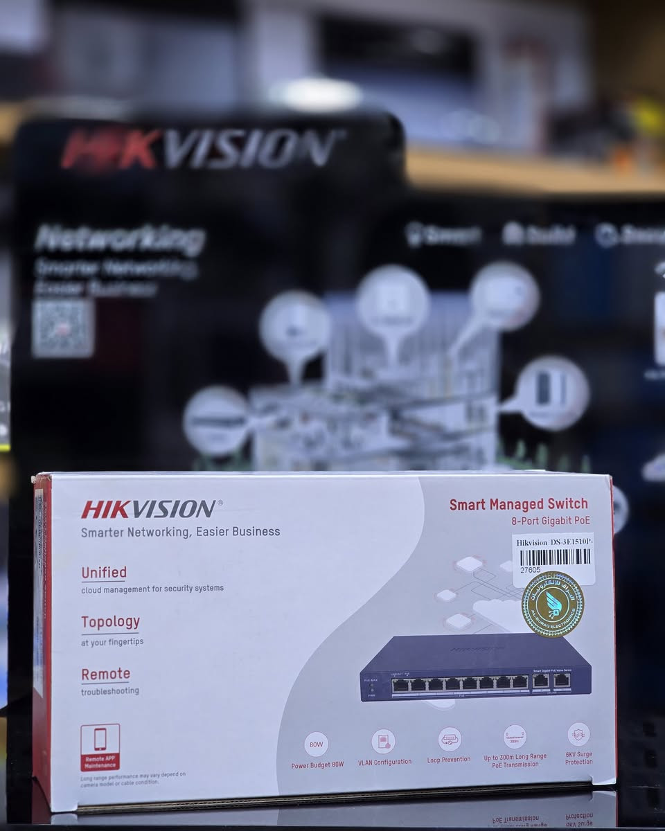🔥 وصلت أحدث منتجات HIKVISION  إلى البراق للإلكترونيات 🔥

إذا تريد أداء ثابت، سرعة عالية، واعتمادية طويلة الأمد
البراق يقدملك الجيل الجديد من حلول الشبكات من هيكفجن 👇
🔹 راوترات Wi-Fi 6 و Wi-Fi 5
AX1800 / AX1500 / AC1200
تغطية أقوى 📶
سرعة أعلى ⚡
دعم Mesh للأماكن الكبيرة
مثالية للبيوت، المكاتب، والمحلات
🔹 سويتشات شبكات + PoE
Unmanaged & Smart Managed
تغذية كاميرات مباشرة بدون محول
ثبات عالي وحماية من الضغط
حل مثالي لأنظمة المراقبة والشبكات
💡 ليش تختار البراق؟
✔ منتجات أصلية 100%
✔ أحدث الإصدارات
✔ خبرة طويلة بمجال الشبكات والمراقبة
✔ دعم ونصيحة قبل وبعد الشراء

العنوان : الديوانية - شارع المصورين - مجاور حلويات النور 
للاتصال والاستفسار : ***********
