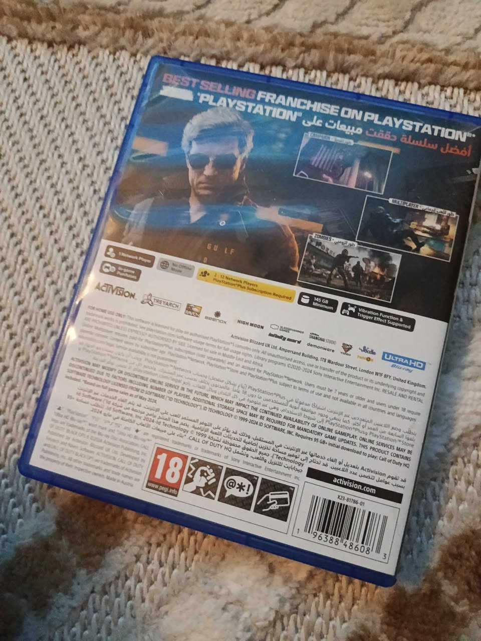 السلام وعليكم
متوفر لعبة للبيع 

قرص call of duty 
BlACk ops 6
الموقع البصرة ابو الخصيب قرب مازن سنتر
ب 35 الف رايدها.
القرص نظيف مستعمل استخدام قليل
للتواصل ***********
