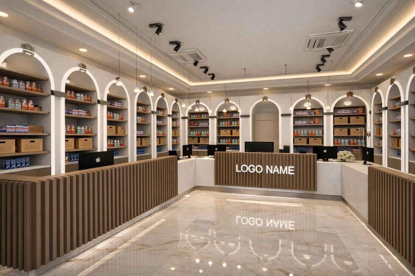 متابعينا الأعزاء نعرض لكم صور تصميم وتنفيذ صيدلية ديكور داخلي نمط النيو كلاسك ألوان مريحة للعين مع تصميم هادئ حسب طلب الزبون للاستفسار الاتصال على الرقم
***********
