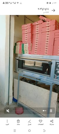 غراض مطعم للبيع متوازي شرط الفحص فرن البيتزا 350 عجانه 10كيلو 115 شواي...