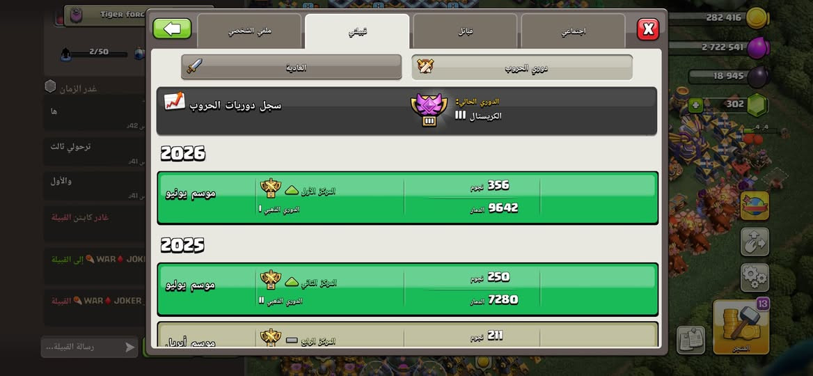 يولد مستعجل عليه 15 ماستر
واجاك دوري و كرستالي 
***********

